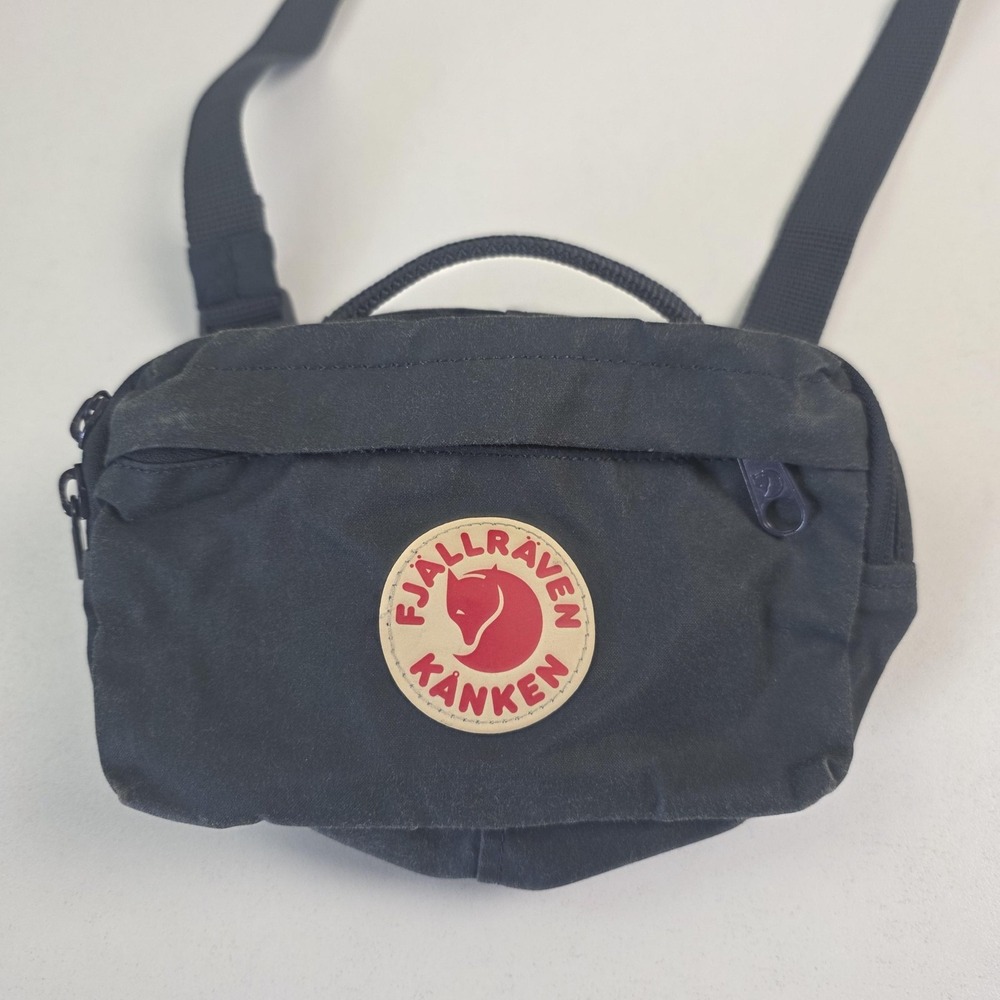 Fjallraven Kanken Hip Pack Belt Bag Womens Small Blue Canvas Travel Waist - Picture 2 of 13